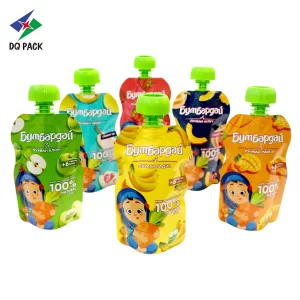 Custom Baby Food Pouch Fruit Juice Packaging Spout Bag (2)