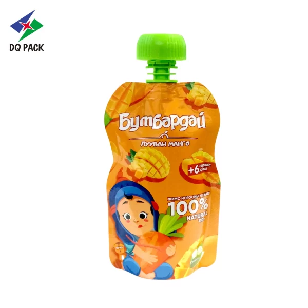 Custom Baby Food Pouch Fruit Juice Packaging Spout Bag (3)