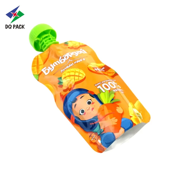 Custom Baby Food Pouch Fruit Juice Packaging Spout Bag (4)